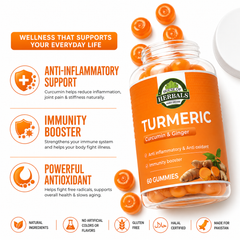 Turmeric Curcumin & Ginger Herbal Gummies