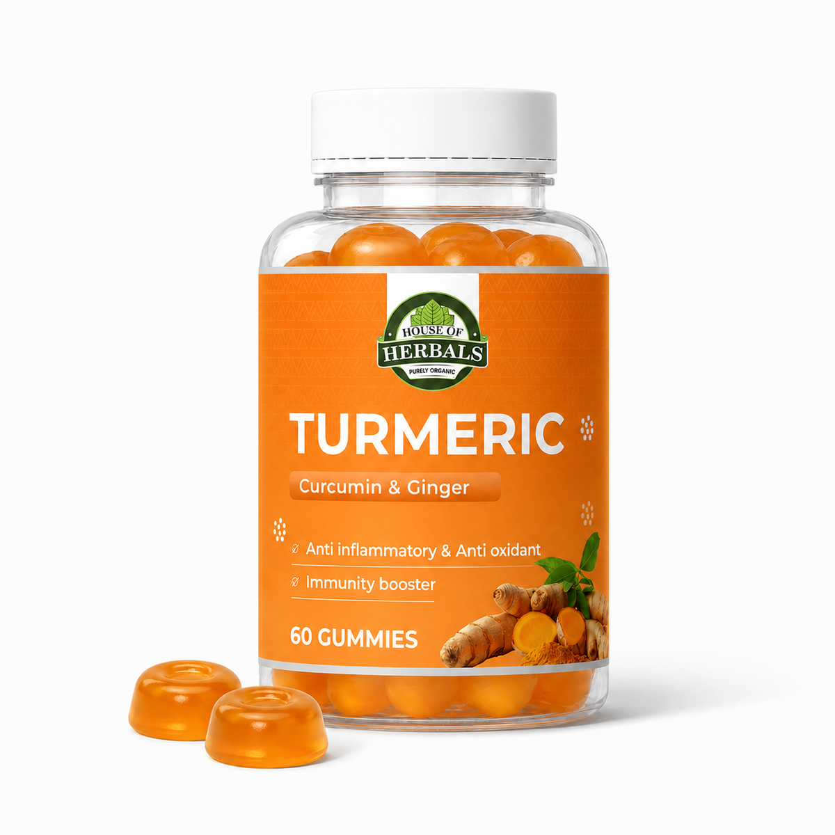 Turmeric Curcumin & Ginger Herbal Gummies