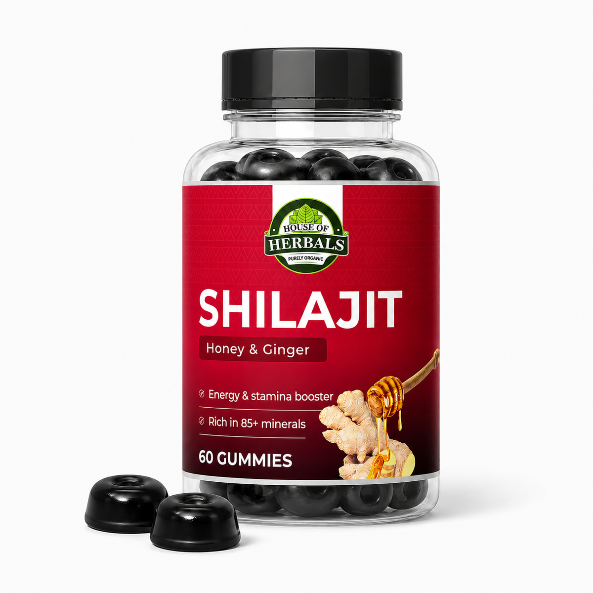 100% Pure Himalayan Shilajit Gummies (Honey & Ginger)