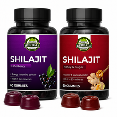 Health Care Bundle - Pack of 2 Shilajit Gummies (Elderberry + Honey&Ginger)